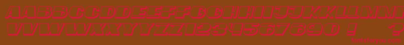MafiaHollow Italic Font – Red Fonts on Brown Background