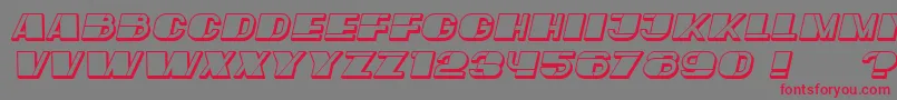 MafiaHollow Italic Font – Red Fonts on Gray Background
