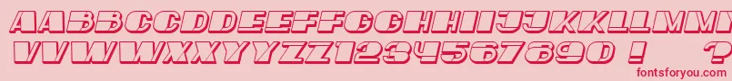 fuente MafiaHollow Italic – Fuentes Rojas Sobre Fondo Rosa