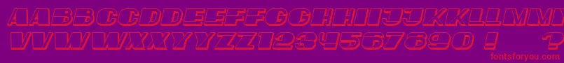 MafiaHollow Italic Font – Red Fonts on Purple Background