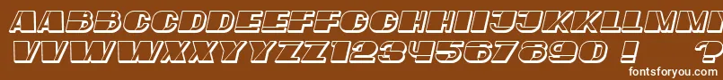 Fonte MafiaHollow Italic – fontes brancas em um fundo marrom
