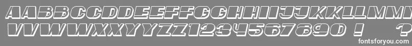 MafiaHollow Italic Font – White Fonts on Gray Background