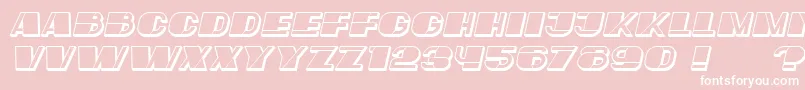 MafiaHollow Italic Font – White Fonts on Pink Background