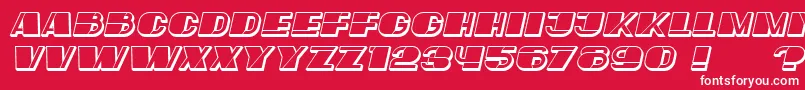 MafiaHollow Italic Font – White Fonts on Red Background