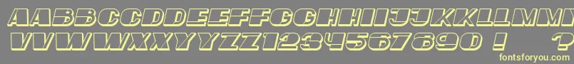 MafiaHollow Italic-fontti – keltaiset fontit harmaalla taustalla