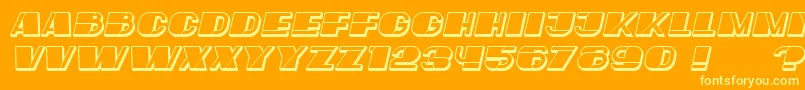 Police MafiaHollow Italic – polices jaunes sur fond orange
