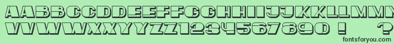 MafiaHollow Font – Black Fonts on Green Background