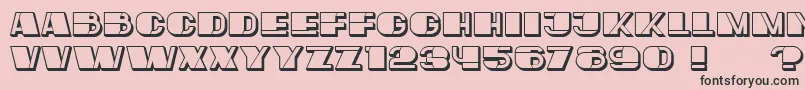 MafiaHollow Font – Black Fonts on Pink Background