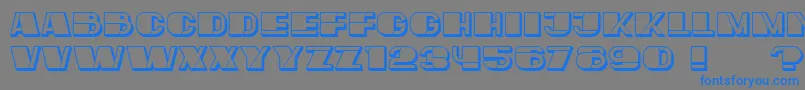 MafiaHollow Font – Blue Fonts on Gray Background