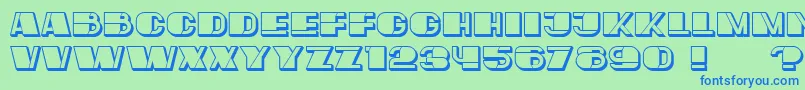 MafiaHollow Font – Blue Fonts on Green Background