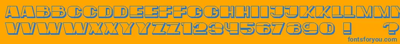 MafiaHollow Font – Blue Fonts on Orange Background