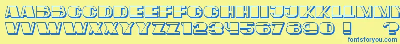 MafiaHollow Font – Blue Fonts on Yellow Background