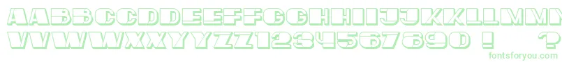 MafiaHollow Font – Green Fonts on White Background