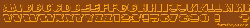 MafiaHollow Font – Orange Fonts on Brown Background