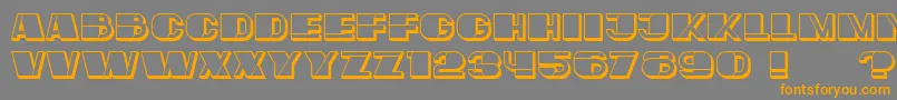 MafiaHollow Font – Orange Fonts on Gray Background