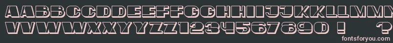 MafiaHollow Font – Pink Fonts on Black Background