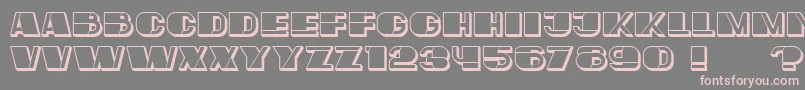フォントMafiaHollow – 灰色の背景にピンクのフォント