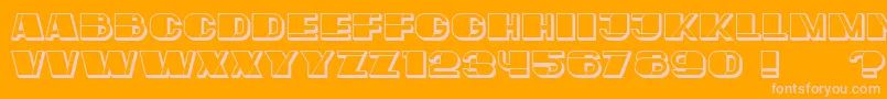 MafiaHollow Font – Pink Fonts on Orange Background