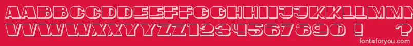 MafiaHollow Font – Pink Fonts on Red Background