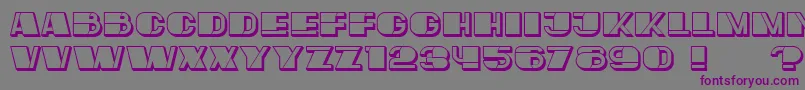 MafiaHollow Font – Purple Fonts on Gray Background