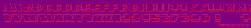 MafiaHollow Font – Red Fonts on Purple Background