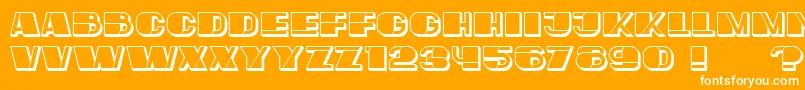 フォントMafiaHollow – オレンジの背景に白い文字
