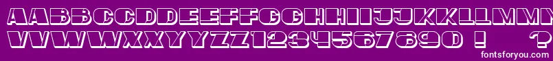 MafiaHollow Font – White Fonts on Purple Background