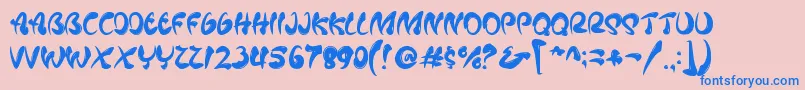 fuente Mafieso   PERSONAL USE – Fuentes Azules Sobre Fondo Rosa