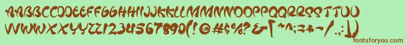Mafieso   PERSONAL USE Font – Brown Fonts on Green Background
