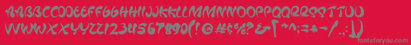 Mafieso   PERSONAL USE Font – Gray Fonts on Red Background