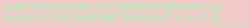 Mafieso   PERSONAL USE Font – Green Fonts on Pink Background