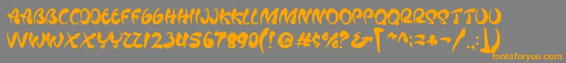 フォントMafieso   PERSONAL USE – オレンジの文字は灰色の背景にあります。