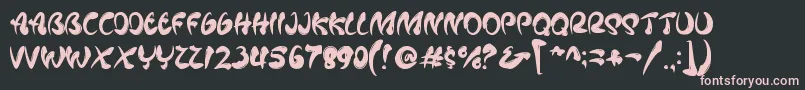 Mafieso   PERSONAL USE Font – Pink Fonts on Black Background