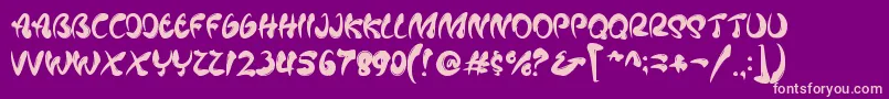 Mafieso   PERSONAL USE-Schriftart – Rosa Schriften auf violettem Hintergrund