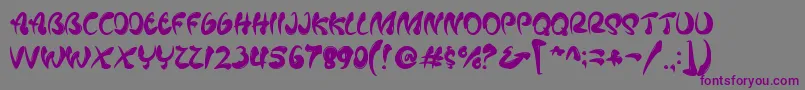 Mafieso   PERSONAL USE Font – Purple Fonts on Gray Background