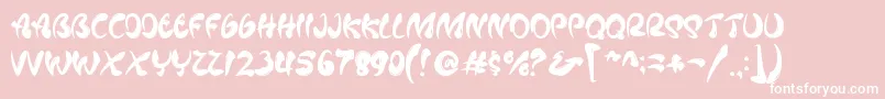 Mafieso   PERSONAL USE Font – White Fonts on Pink Background