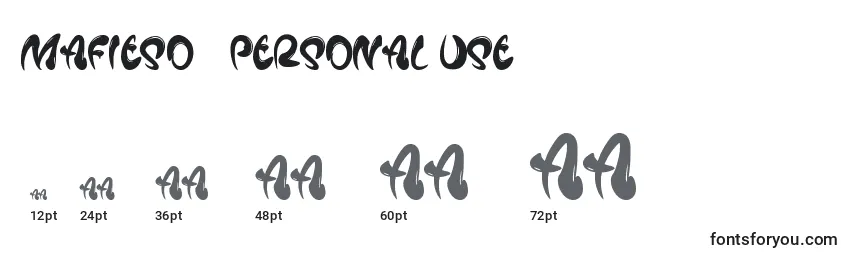 Mafieso   PERSONAL USE Font Sizes