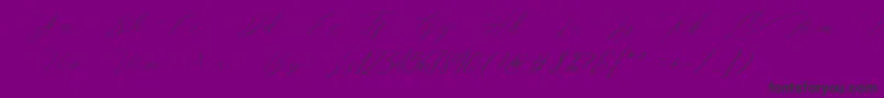 Magarella Script-Schriftart – Schwarze Schriften auf violettem Hintergrund