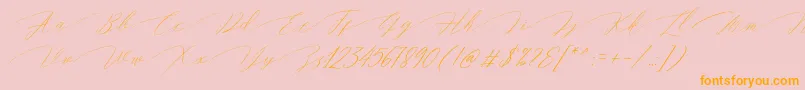 En savoir plus sur la police Magarella Script Police Magarella Script – polices orange sur fond rose