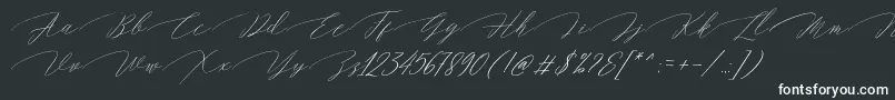 Magarella Script-fontti – valkoiset fontit