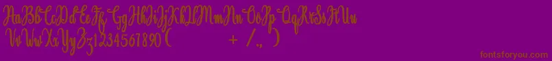 Magdalen Free Font – Brown Fonts on Purple Background