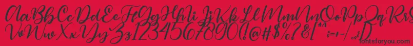 Magelove Font – Black Fonts on Red Background