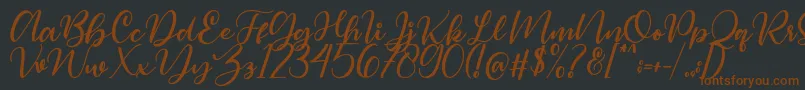 Magelove Font – Brown Fonts on Black Background