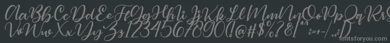 Magelove Font – Gray Fonts on Black Background