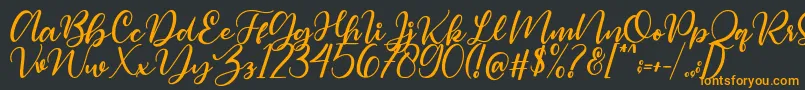 Magelove Font – Orange Fonts on Black Background