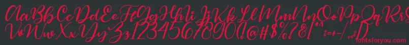 Magelove Font – Red Fonts on Black Background