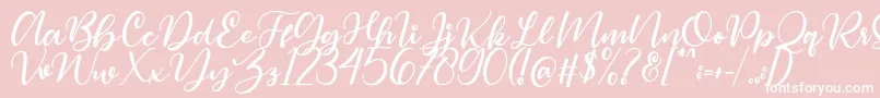 Magelove Font – White Fonts on Pink Background