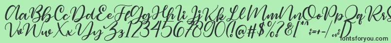 Magelove Font – Black Fonts on Green Background