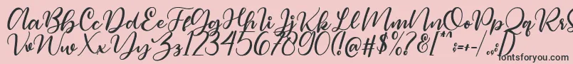 Magelove Font – Black Fonts on Pink Background
