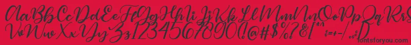 Magelove Font – Black Fonts on Red Background